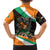 Ivory Coast Family Matching Off The Shoulder Long Sleeve Dress and Hawaiian Shirt with Soccer Elephant and Tribal Pattern Design - Wonder Print Shop