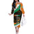 Ivory Coast Family Matching Off The Shoulder Long Sleeve Dress and Hawaiian Shirt with Soccer Elephant and Tribal Pattern Design - Wonder Print Shop