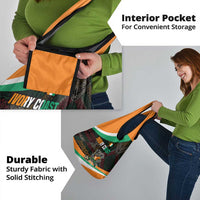 Ivory Coast Grocery Bag with Soccer Elephant and Tribal Pattern Design - Wonder Print Shop