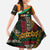 Ivory Coast Kid Short Sleeve Dress with Soccer Elephant and Tribal Pattern Design - Wonder Print Shop