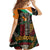 Ivory Coast Kid Short Sleeve Dress with Soccer Elephant and Tribal Pattern Design - Wonder Print Shop