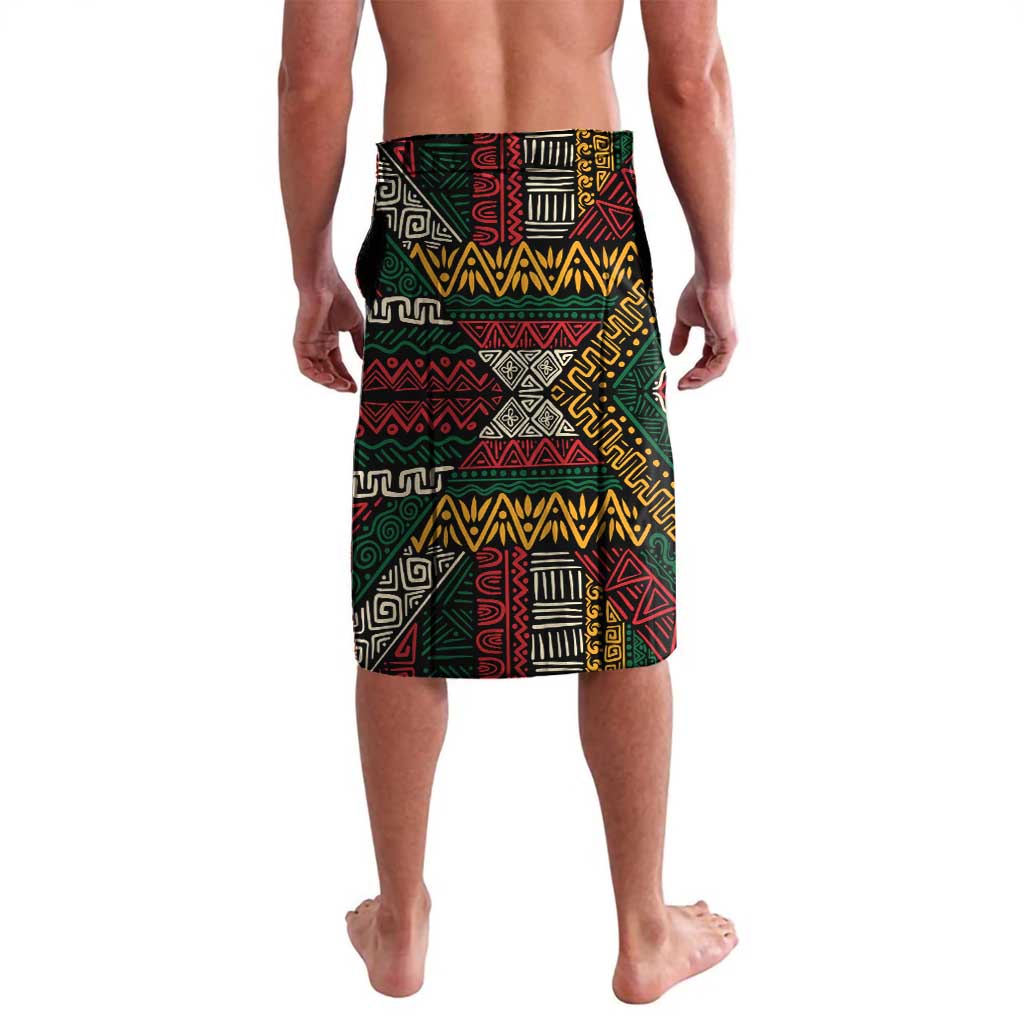 Ivory Coast Lavalava with Soccer Elephant and Tribal Pattern Design - Wonder Print Shop