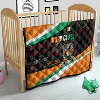 Ivory Coast Quilt with Soccer Elephant and Tribal Pattern Design - Wonder Print Shop