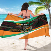 Ivory Coast Sarong with Soccer Elephant and Tribal Pattern Design - Wonder Print Shop