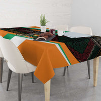 Ivory Coast Tablecloth with Soccer Elephant and Tribal Pattern Design - Wonder Print Shop