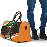 Ivory Coast Travel Bag with Soccer Elephant and Tribal Pattern Design - Wonder Print Shop
