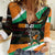Ivory Coast Women Casual Shirt with Soccer Elephant and Tribal Pattern Design - Wonder Print Shop