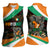Ivory Coast Women Sleeveless Polo Shirt with Soccer Elephant and Tribal Pattern Design - Wonder Print Shop