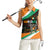 Ivory Coast Women Sleeveless Polo Shirt with Soccer Elephant and Tribal Pattern Design - Wonder Print Shop