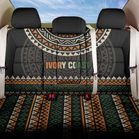 Ivory Coast Back Car Seat Cover with Ethnic Geometric Pattern and National Motto Design - Wonder Print Shop