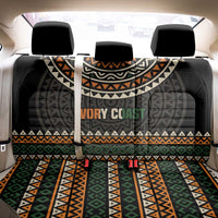 Ivory Coast Back Car Seat Cover with Ethnic Geometric Pattern and National Motto Design - Wonder Print Shop