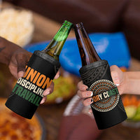 Ivory Coast 4 in 1 Can Cooler Tumbler with Ethnic Geometric Pattern and National Motto Design - Wonder Print Shop