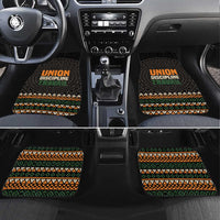 Ivory Coast Car Mats with Ethnic Geometric Pattern and National Motto Design - Wonder Print Shop