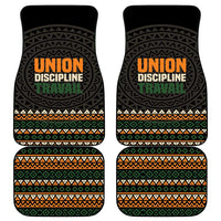 Ivory Coast Car Mats with Ethnic Geometric Pattern and National Motto Design - Wonder Print Shop