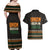 Ivory Coast Couples Matching Off Shoulder Maxi Dress and Hawaiian Shirt with Ethnic Geometric Pattern and National Motto Design - Wonder Print Shop