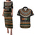 Ivory Coast Couples Matching Puletasi and Hawaiian Shirt with Ethnic Geometric Pattern and National Motto Design - Wonder Print Shop