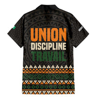 Ivory Coast Family Matching Mermaid Dress and Hawaiian Shirt with Ethnic Geometric Pattern and National Motto Design - Wonder Print Shop