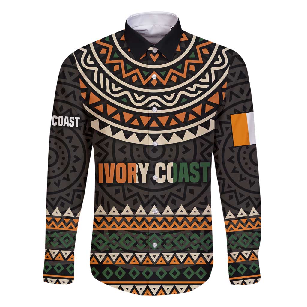 Ivory Coast Family Matching Mermaid Dress and Hawaiian Shirt with Ethnic Geometric Pattern and National Motto Design - Wonder Print Shop