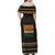 Ivory Coast Family Matching Off Shoulder Maxi Dress and Hawaiian Shirt with Ethnic Geometric Pattern and National Motto Design - Wonder Print Shop