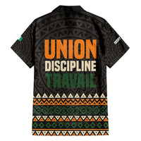 Ivory Coast Family Matching Short Sleeve Bodycon Dress and Hawaiian Shirt with Ethnic Geometric Pattern and National Motto Design - Wonder Print Shop