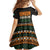 Ivory Coast Kid Short Sleeve Dress with Ethnic Geometric Pattern and National Motto Design - Wonder Print Shop