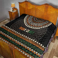 Ivory Coast Quilt with Ethnic Geometric Pattern and National Motto Design - Wonder Print Shop