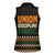 Ivory Coast Women Sleeveless Polo Shirt with Ethnic Geometric Pattern and National Motto Design - Wonder Print Shop
