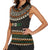 Ivory Coast Women Sleeveless Polo Shirt with Ethnic Geometric Pattern and National Motto Design - Wonder Print Shop