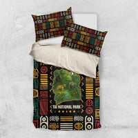 Ivory Coast Bedding Set with Taï National Park Wildlife Map Design - Wonder Print Shop