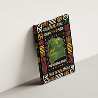 Ivory Coast Canvas Wall Art with Taï National Park Wildlife Map Design - Wonder Print Shop