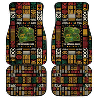Ivory Coast Car Mats with Taï National Park Wildlife Map Design - Wonder Print Shop