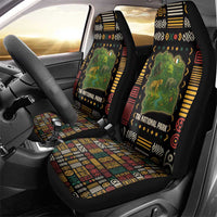 Ivory Coast Car Seat Cover with Taï National Park Wildlife Map Design - Wonder Print Shop