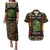 Ivory Coast Couples Matching Puletasi and Hawaiian Shirt with Taï National Park Wildlife Map Design - Wonder Print Shop