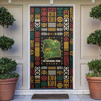 Ivory Coast Door Cover with Taï National Park Wildlife Map Design - Wonder Print Shop