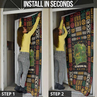 Ivory Coast Door Cover with Taï National Park Wildlife Map Design - Wonder Print Shop