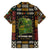 Ivory Coast Family Matching Off The Shoulder Long Sleeve Dress and Hawaiian Shirt with Taï National Park Wildlife Map Design - Wonder Print Shop