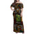 Ivory Coast Family Matching Off Shoulder Maxi Dress and Hawaiian Shirt with Taï National Park Wildlife Map Design - Wonder Print Shop