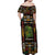 Ivory Coast Family Matching Off Shoulder Maxi Dress and Hawaiian Shirt with Taï National Park Wildlife Map Design - Wonder Print Shop