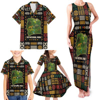 Ivory Coast Family Matching Tank Maxi Dress and Hawaiian Shirt with Taï National Park Wildlife Map Design - Wonder Print Shop