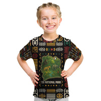 Ivory Coast Kid T Shirt with Taï National Park Wildlife Map Design - Wonder Print Shop