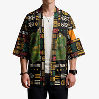 Ivory Coast Kimono with Taï National Park Wildlife Map Design - Wonder Print Shop