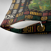 Ivory Coast Pillow Cover with Taï National Park Wildlife Map Design - Wonder Print Shop