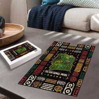 Ivory Coast Puzzle with Taï National Park Wildlife Map Design - Wonder Print Shop
