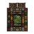 Ivory Coast Quilt Bed Set with Taï National Park Wildlife Map Design - Wonder Print Shop