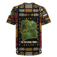 Ivory Coast Rugby Jersey with Taï National Park Wildlife Map Design - Wonder Print Shop