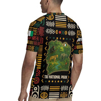 Ivory Coast Rugby Jersey with Taï National Park Wildlife Map Design - Wonder Print Shop