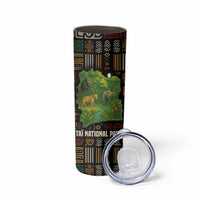 Ivory Coast Skinny Tumbler with Taï National Park Wildlife Map Design - Wonder Print Shop