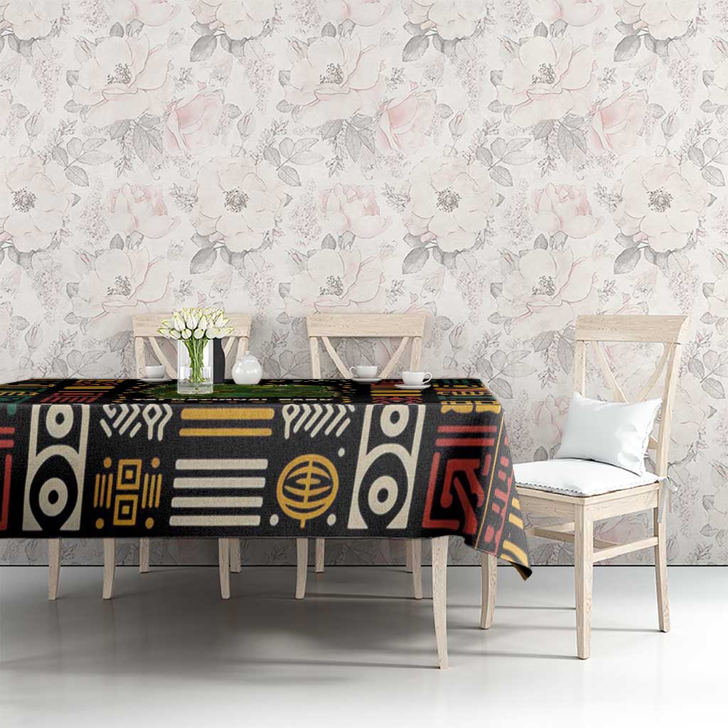Ivory Coast Tablecloth with Taï National Park Wildlife Map Design - Wonder Print Shop