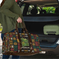 Ivory Coast Travel Bag with Taï National Park Wildlife Map Design - Wonder Print Shop