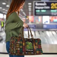 Ivory Coast Travel Bag with Taï National Park Wildlife Map Design - Wonder Print Shop